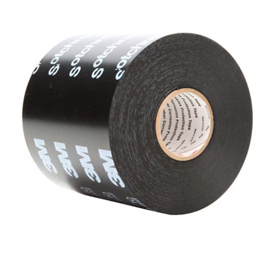 3M 7010397563 Scotchrap™ Vinyl Corrosion Protection Tape 50, 4 in x 100 ft, Printed, Black, 12 rolls/Case - KEM - TRON INC.