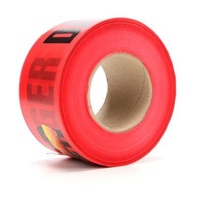 3M 7010397987 Scotch® Barricade Tape 357, DANGER, 3 in x 1000 ft, Red, 8 rolls/Case - KEM - TRON INC.