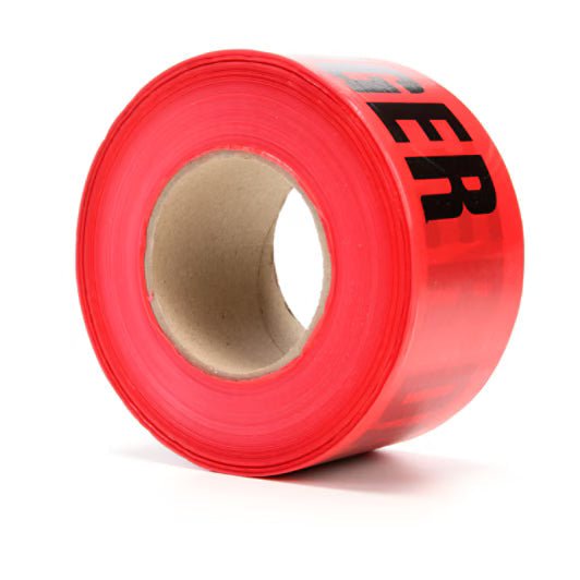 3M 7010397987 Scotch® Barricade Tape 357, DANGER, 3 in x 1000 ft, Red, 8 rolls/Case - KEM - TRON INC.