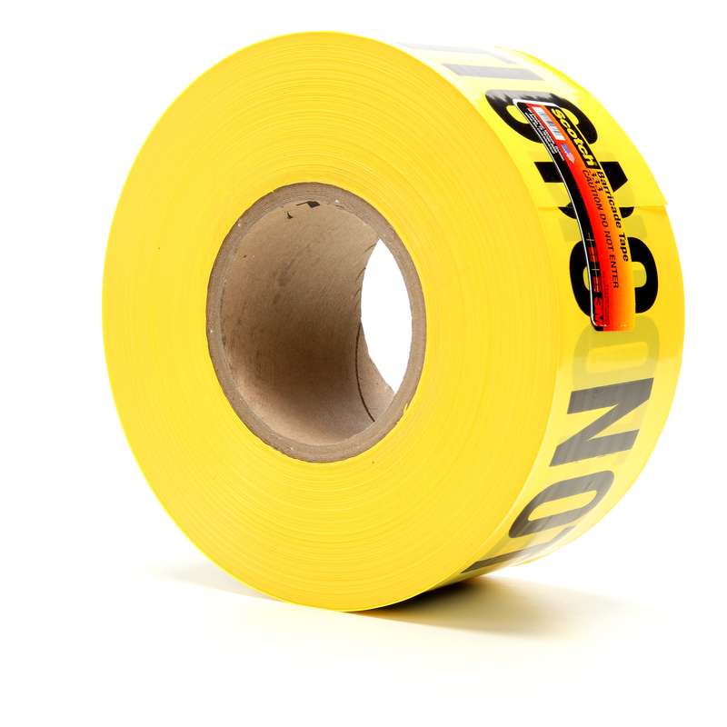 3M 7010398057 Scotch® Barricade Tape 333, CAUTION DO NOT ENTER, 3 in x 1000 ft, Yellow, 8 rolls/Case - KEM - TRON INC.
