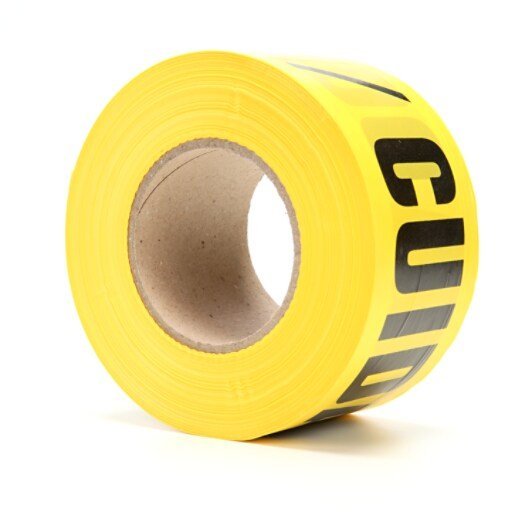 3M 7010398264 Scotch® Barricade Tape 382, CAUTION / CIUDADO, 3 in x 1000 ft, Yellow, 8 rolls/Case - KEM - TRON INC.