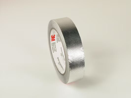 3M 7010398759 Embossed Aluminum Foil EMI Shielding Tape 1267, 1 in x 18 yd, 3 in Paper Core, 9 Rolls/Case - KEM - TRON INC.