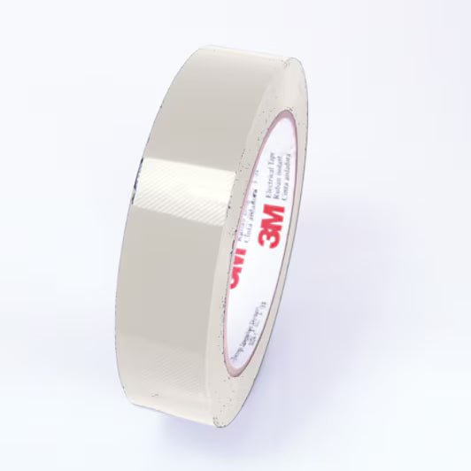 3M 7100014077 Polyester Film Electrical Tape 5, 24 in x 72 yd, 3 - in core, Log roll with 1 side untrimmed / 4 Rolls - KEM - TRON INC.