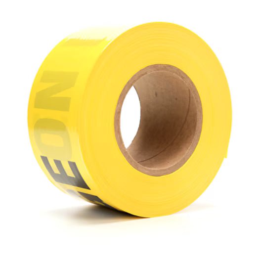 3M 7100035358 Scotch® Barricade Tape 358, CAUTION HIGH VOLTAGE, 3 in x 1000 ft, Yellow, 8 rolls/Case - KEM - TRON INC.