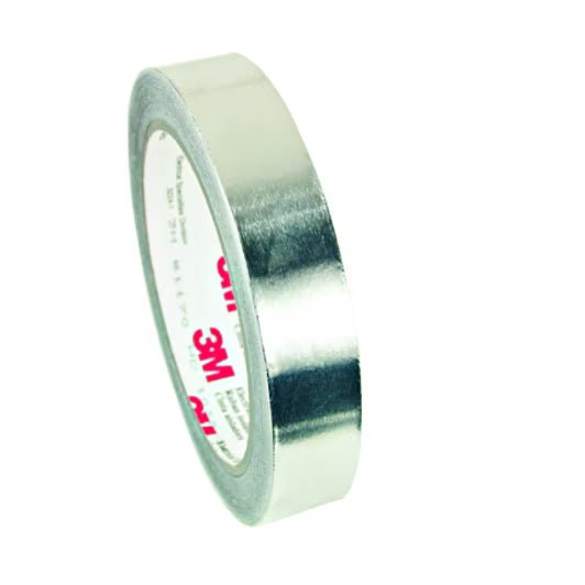 3M 7100043205 Aluminum Foil Tape 1115B, 1 in x 60 yd, Silver, 9 Rolls/Case - KEM - TRON INC.