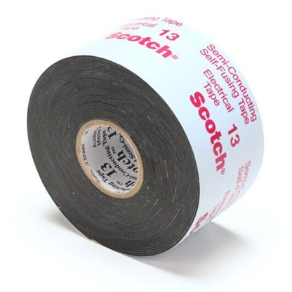 3M 7100139127 Scotch® Electrical Semi - Conducting Tape 13, 1 - 1/2 in x 15 ft, Printed, Black, 1 roll/carton, 45 rolls/Case - KEM - TRON INC.