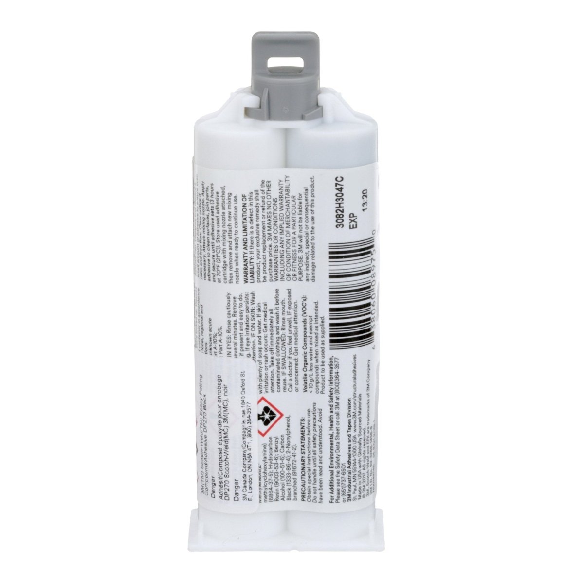 3M 7100148745 Scotch - Weld Epoxy Adhesive DP100 Plus, Clear, 48.5 mL Duo - Pak - KEM - TRON INC.