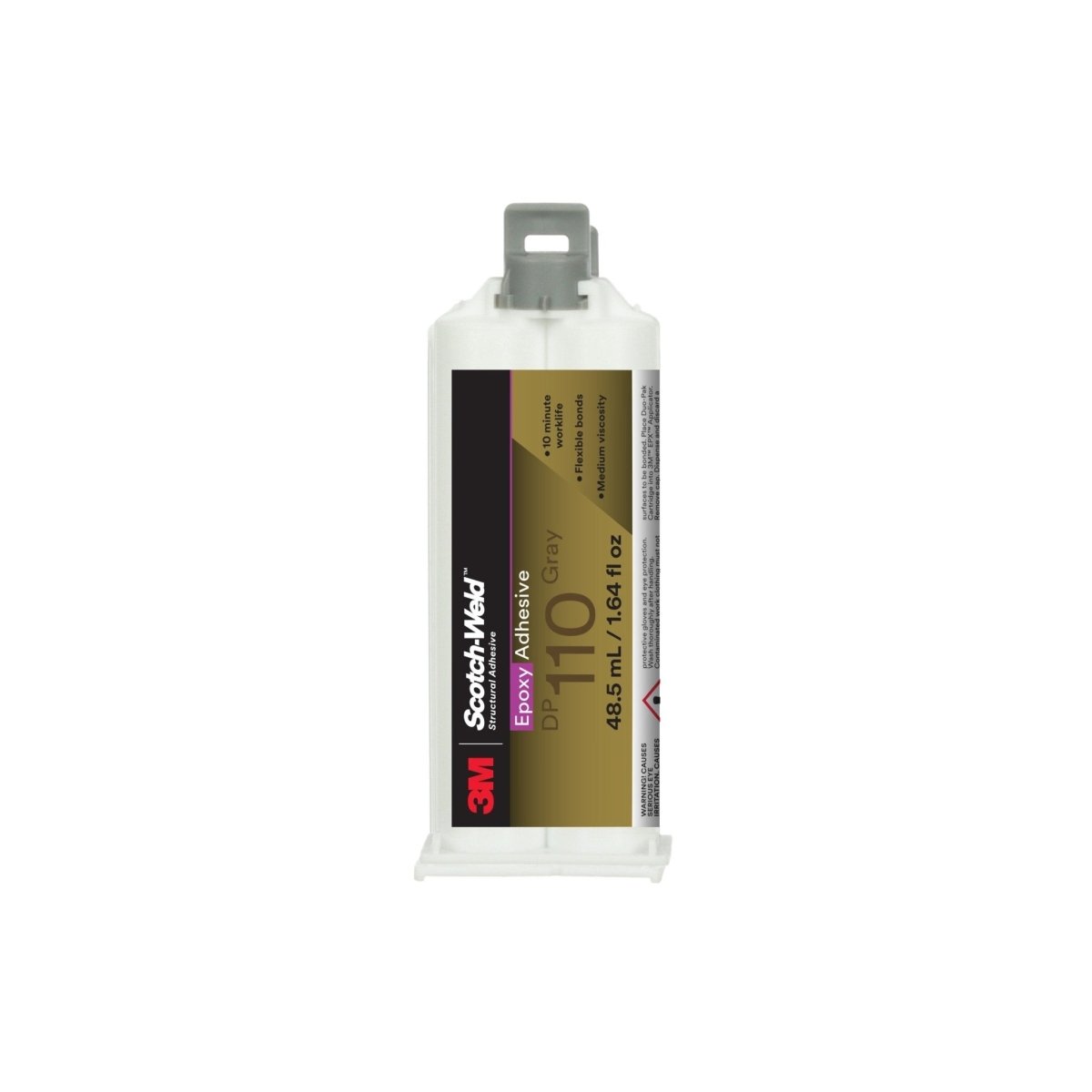 3M 7100148777 Scotch - Weld Epoxy Adhesive DP110, Gray, 48.5 mL Duo - Pak - KEM - TRON INC.