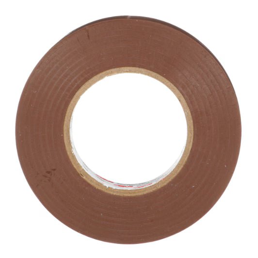3M 7100169191 Temflex Vinyl Electrical Tape 165, Brown, 3/4 in x 60 ft (19 mm x 18 m), 6 mil, 100 Rolls/Case - KEM - TRON INC.