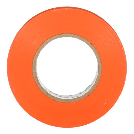 3M 7100169433 Temflex Vinyl Electrical Tape 165, Orange, 3/4 in x 60 ft (19 mm x 18 m), 6 mil, 100 Rolls/Case - KEM - TRON INC.