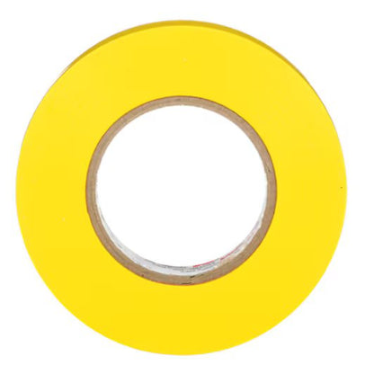 3M 7100169490 Temflex Vinyl Electrical Tape 165, Yellow, 3/4 in x 60 ft (19 mm x 18 m), 6 mil, 100 Rolls/Case - KEM - TRON INC.
