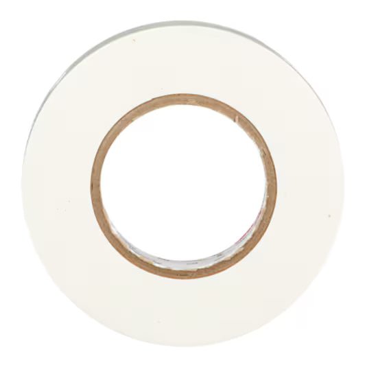 3M 7100169491 Temflex Vinyl Electrical Tape 165, White, 3/4 in x 60 ft (19 mm x 18 m), 6 mil, 100 Rolls/Case - KEM - TRON INC.