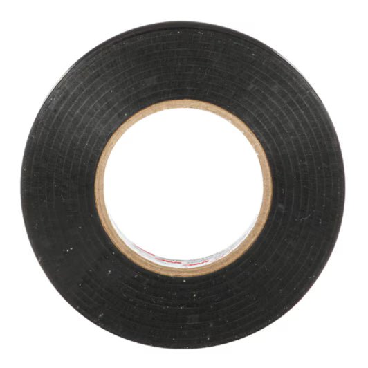 3M 7100188506 Temflex Vinyl Electrical Tape 175, Black, 3/4 in x 60 ft (19 mm x 18 m), 7 mil, 100 Rolls/Case - KEM - TRON INC.