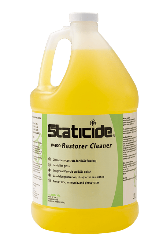ACL Staticide® 4100 - 5 Static Dissipative Acrylic Floor Finish Restorer Cleaner, 5 - gallon Pail - KEM - TRON INC.