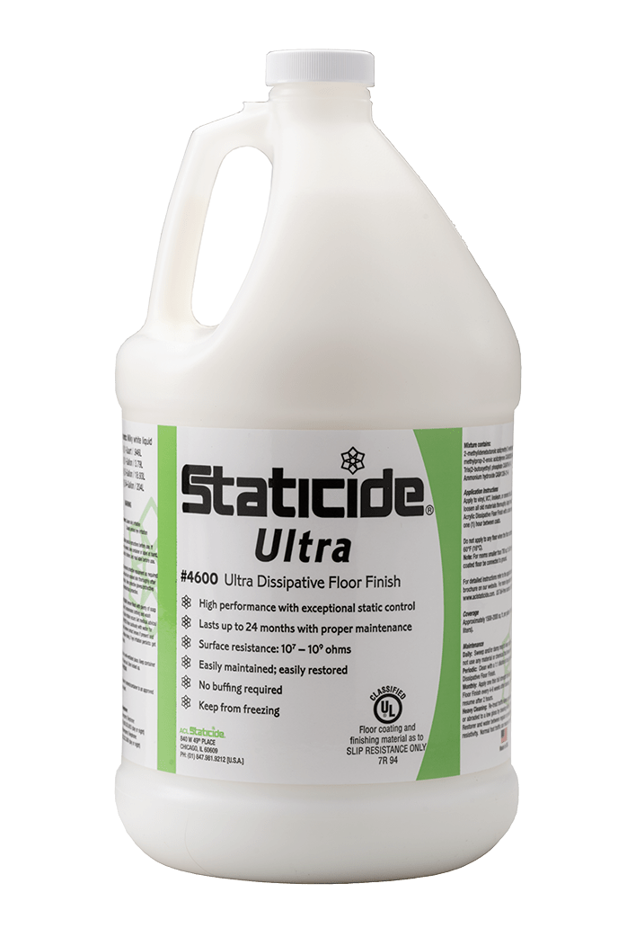 ACL Staticide® 4600 - 5 Static Dissipative Acrylic Floor Finish, Ultra Floor Finish, 5 - gallon Pail - KEM - TRON INC.