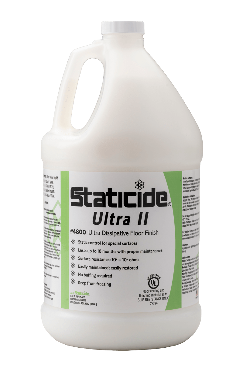 ACL Staticide® 4800 - 5 Static Dissipative Acrylic Floor Finish, Ultra II Floor Finish, 5 - gallon Pail - KEM - TRON INC.