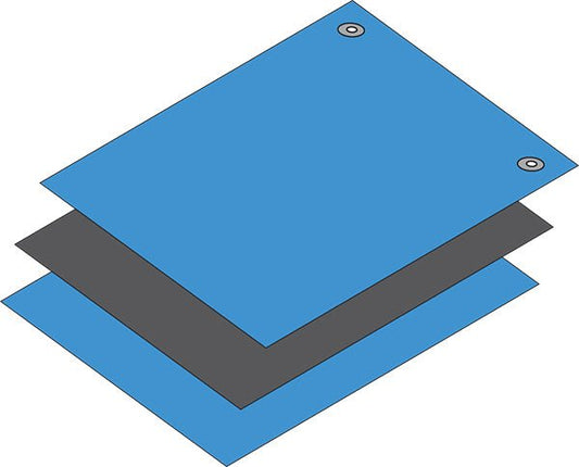 ACL Staticide® 6265RBM2448 TriMat .118" Pre - Cut Mat, 24"x48", Royal Blue - KEM - TRON INC.