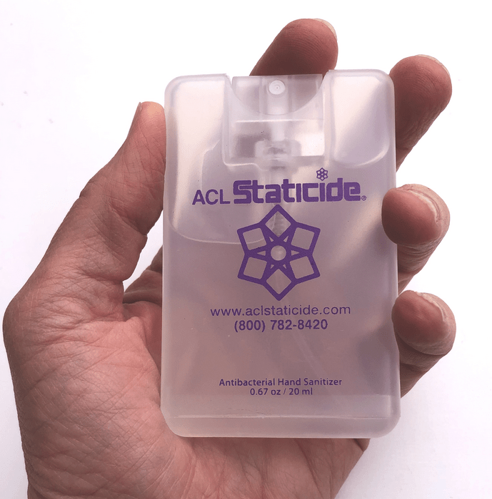 ACL Staticide® 7010 Antibacterial Hand Sanitizer Spray Credit Card Style, - KEM - TRON INC.