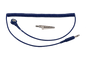 ACL Staticide® 8103 ECONOMY 1M? Coiled Grounding Cord, 6ft Dark Blue 4mm Socket to 10mm Socket w/stud adapter - KEM - TRON INC.