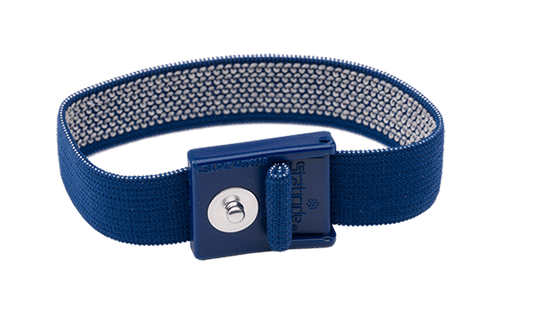 ACL Staticide® 8150 Economy Wrist Strap with 1M? Econony Coiled Grounding Cord, Dark Blue w/4mm Stud - KEM - TRON INC.
