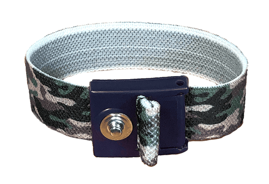 ACL Staticide® 8156 Premium Wrist Strap with 1M? Coiled Grounding Cord, Camouflage w/4mm Stud - KEM - TRON INC.