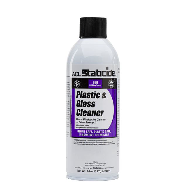 ACL Staticide® 8670 Plastic and Glass Cleaner, 15 oz / 425 g Aerosol Can - KEM - TRON INC.