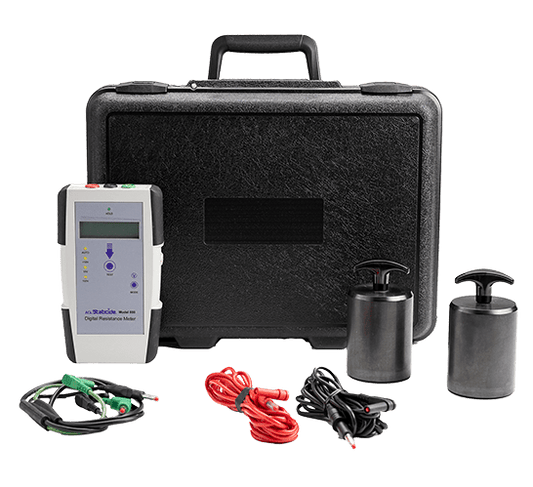 ACL Staticide® 880 Digital Megohmmeter, Includes meter, two 5 - lb probes, 80" banana - to - banana shielded split cable and shielded ground cable, 9 volt battery, carrying case, and NIST - traceable calibration certificate - KEM - TRON INC.