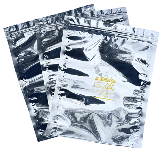 ACL Staticide® MIZ812 Resealable Static Shielding Bags, 8 "X 12", 2.8 mil, 100 bag per pack - KEM - TRON INC.