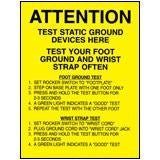 Desco 06741 Esd Attention Work Area Poster, 5 Pack - KEM - TRON INC.