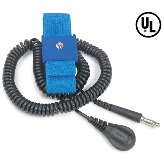 Desco 09069 Elastic Adjustable Wrist Strap With 12' Coil Cord - KEM - TRON INC.