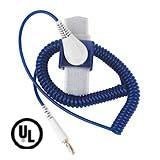 Desco 09100 Jewel Elastic Adjustable Wrist Strap Sapphire (Blue) With 6' Coil Cord - KEM - TRON INC.