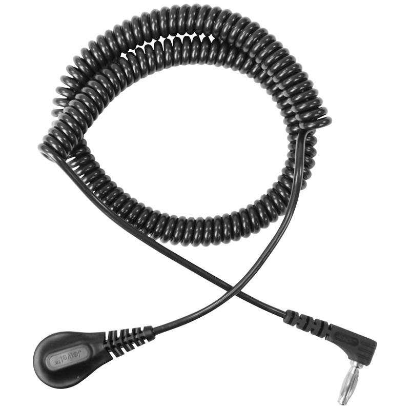 Desco 09206 Jewel Magsnap Right Angle 6' Coil Cord - KEM - TRON INC.
