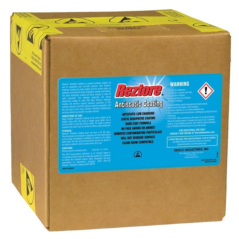 Desco 10418 Reztore Esd - Safe Topical Liquid, 2.5 Gallon Cube Bag - In - Box - KEM - TRON INC.