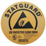 Desco 10500 Statguard Floor Label, 10 Per Pack - KEM - TRON INC.