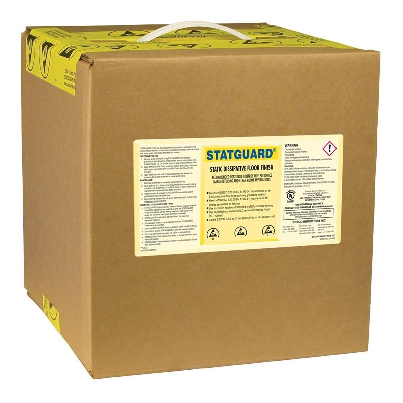 Desco 10512 Statguard Esd - Safe Floor Finish, 5 Gallon Cube Bag - In - Box - KEM - TRON INC.