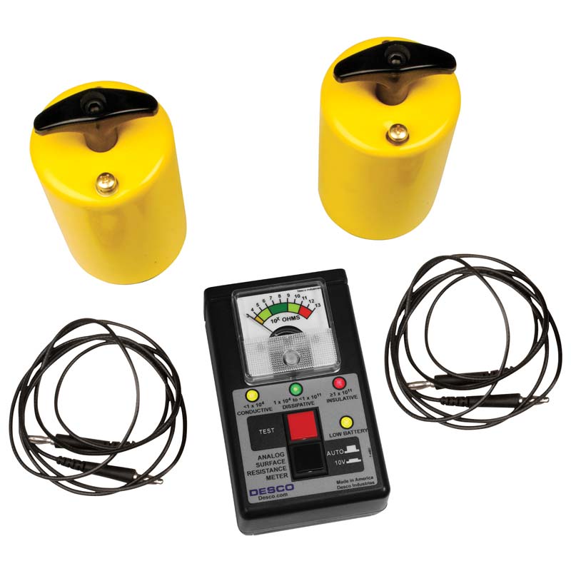 Desco 19784, Analog Surface Resistance Meter Test Kit - KEM - TRON INC.