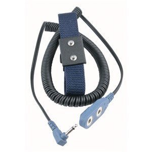 Desco, 19851, Dual - Wire Adjustable Wrist Strap w/ 4 MM Snaps, 12' Coil Cord - KEM - TRON INC.