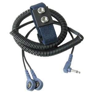 Desco 19860, DDual - Wire Adjustable Wrist Strap w/ 7 MM Snaps, 6' Coil Cord - KEM - TRON INC.