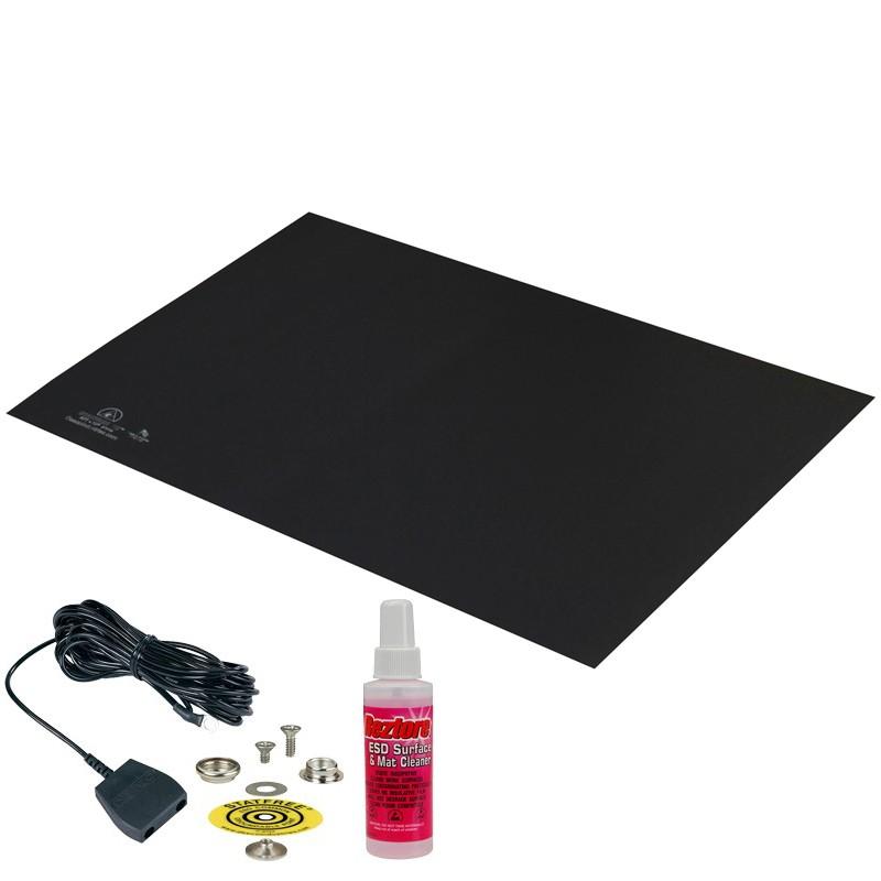 Desco 66426 Mat Kit, Statfree T2 Plus Dissipative Dual Layer Rubber Mat Top Kit, Dark Grey, 24"X36"X.060" - KEM - TRON INC.