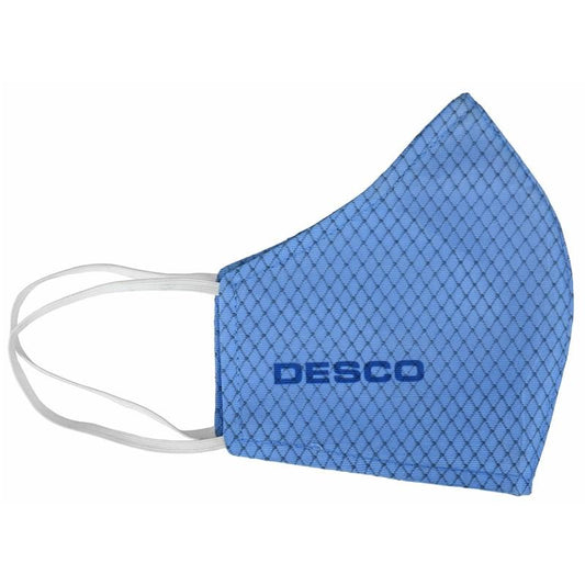 Desco 97550 Static Dissipative Face Mask, Blue, Size - Small/Medium - KEM - TRON INC.
