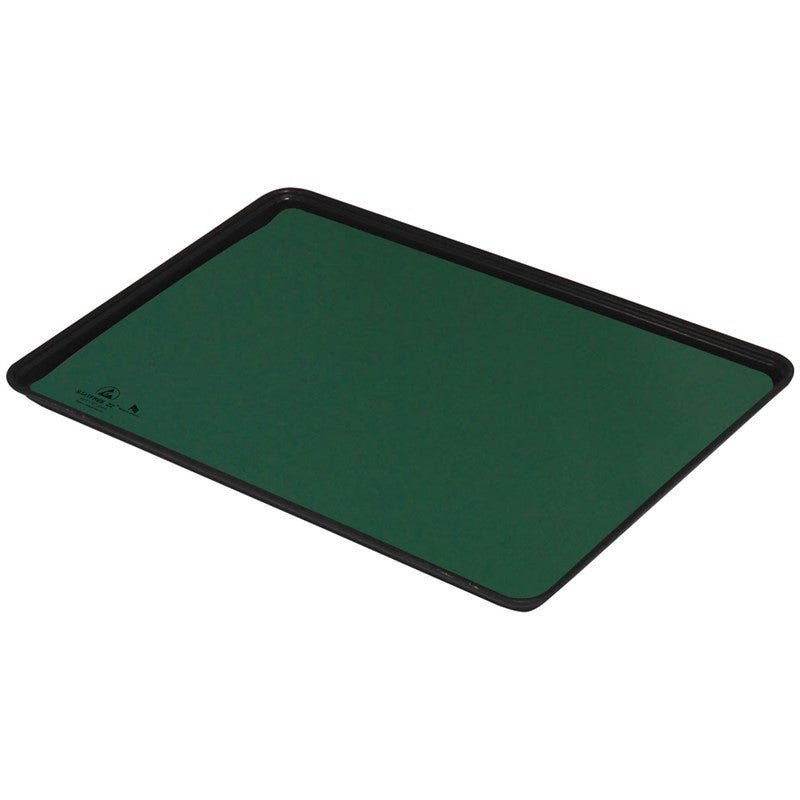 Desco Industries 66491 Statfree HJ Dissipative Dual Layer Rubber Dissipative Tray Liner, 16 in x 24 in x .080 in with .750 in Radius Corners, Green - KEM - TRON INC.