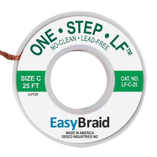Easy Braid LF - C - 25 One - Step Lead - Free No Clean Braid .075", 25' Spool - KEM - TRON INC.