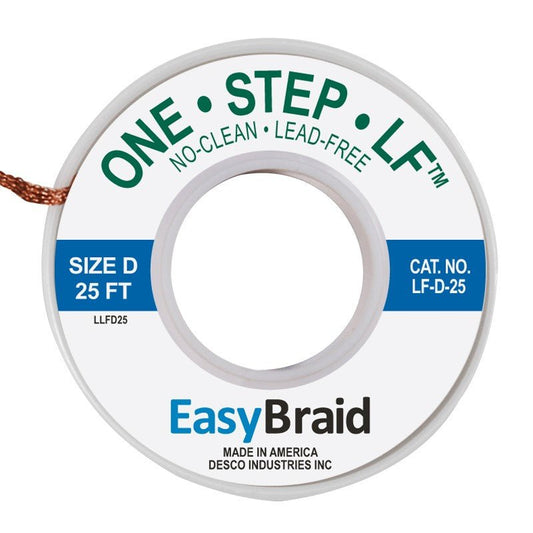 Easy Braid LF - D - 25 One - Step Lead - Free No Clean Braid .100", 25' Spool - KEM - TRON INC.