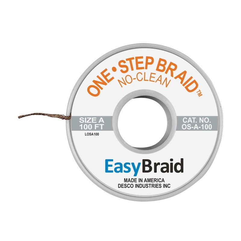 Easy Braid OS - A - 100 One - Step No Clean Braid .025", 100' Spool - KEM - TRON INC.