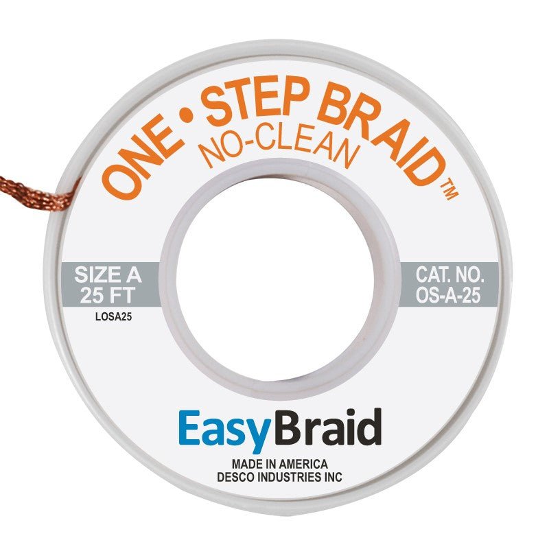 Easy Braid OS - A - 25 One - Step No Clean Braid .025", 25' Spool - KEM - TRON INC.