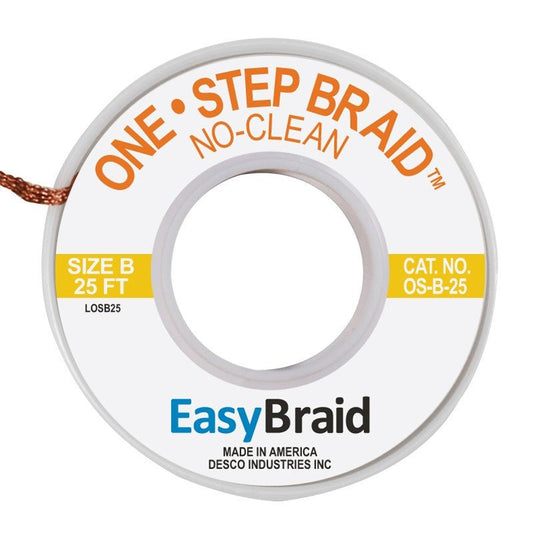 Easy Braid OS - B - 25 One - Step No Clean Braid .050", 25' Spool - KEM - TRON INC.