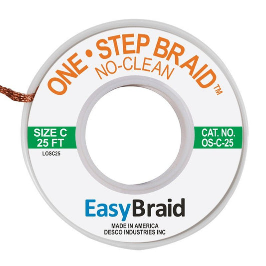 Easy Braid OS - C - 25 One - Step No Clean Braid .075", 25' Spool - KEM - TRON INC.