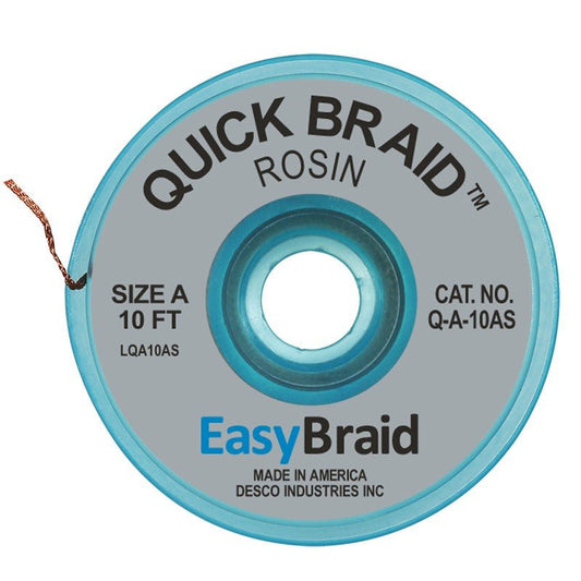 Easy Braid Q - A - 10AS Quick Braid .025", Anti - static, 10' Spool - KEM - TRON INC.