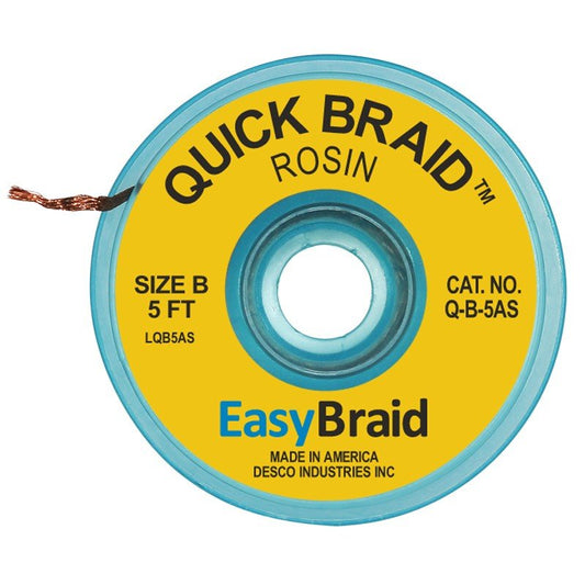 Easy Braid Q - B - 5AS Quick Braid .050", Anti - static, 5' Spool - KEM - TRON INC.