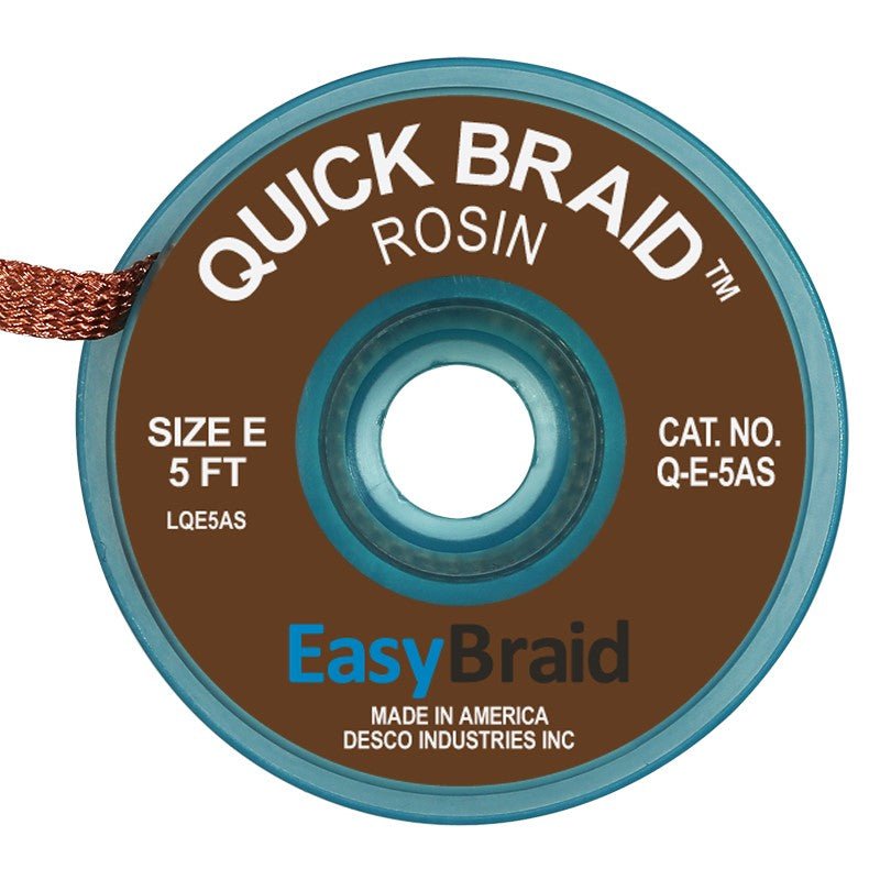 Easy Braid Q - E - 5AS Quick Braid .125", Anti - static, 5' Spool - KEM - TRON INC.